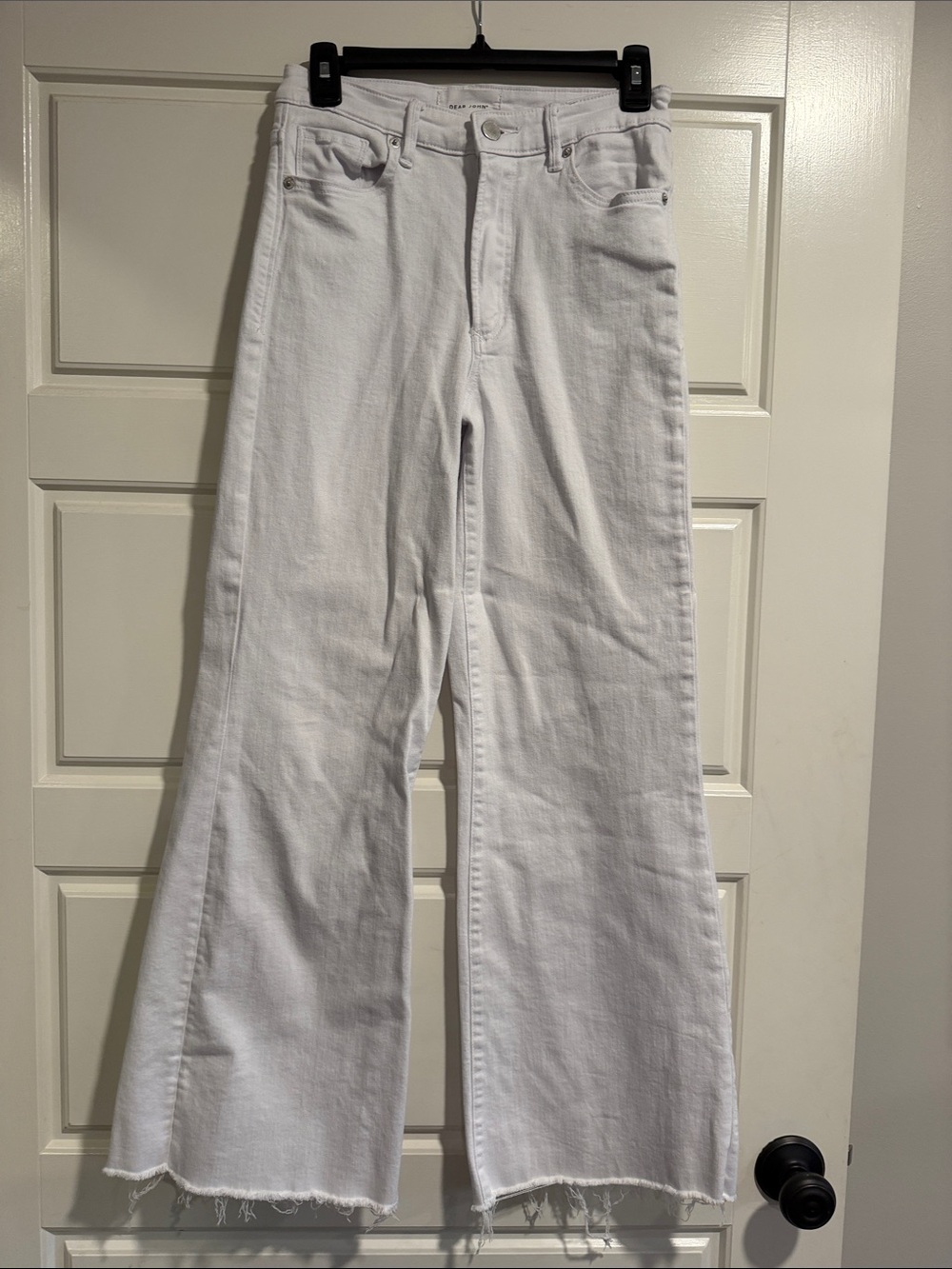 Dear John White Wide-Leg High-Rise Jeans